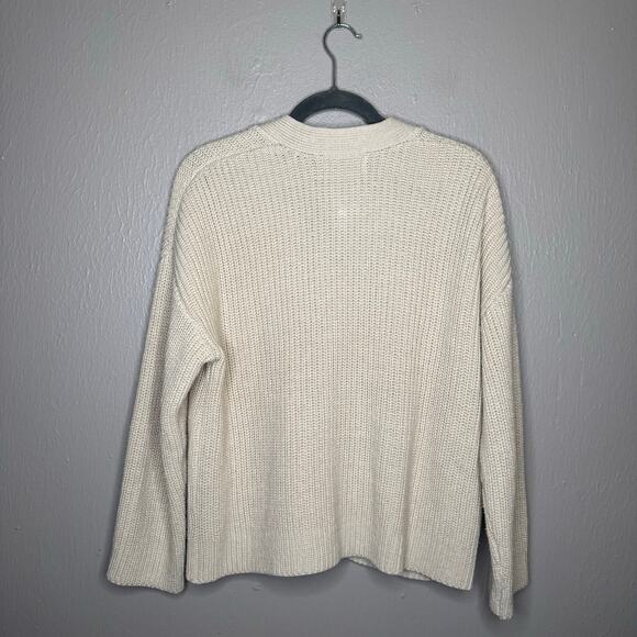 by ANTHROPOLOGIE Tan Button Front Boxy Oversized Cardigan Size Small casual - Picture 6 of 6